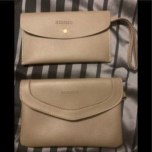 Hermès clutch & wristlet. Willing to sell separately.